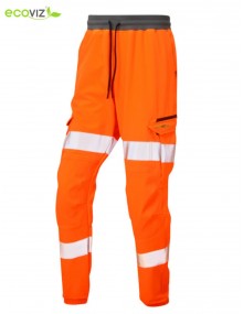 Leo Hawkridge EcoViz Jog Trouser Orange High Visibility